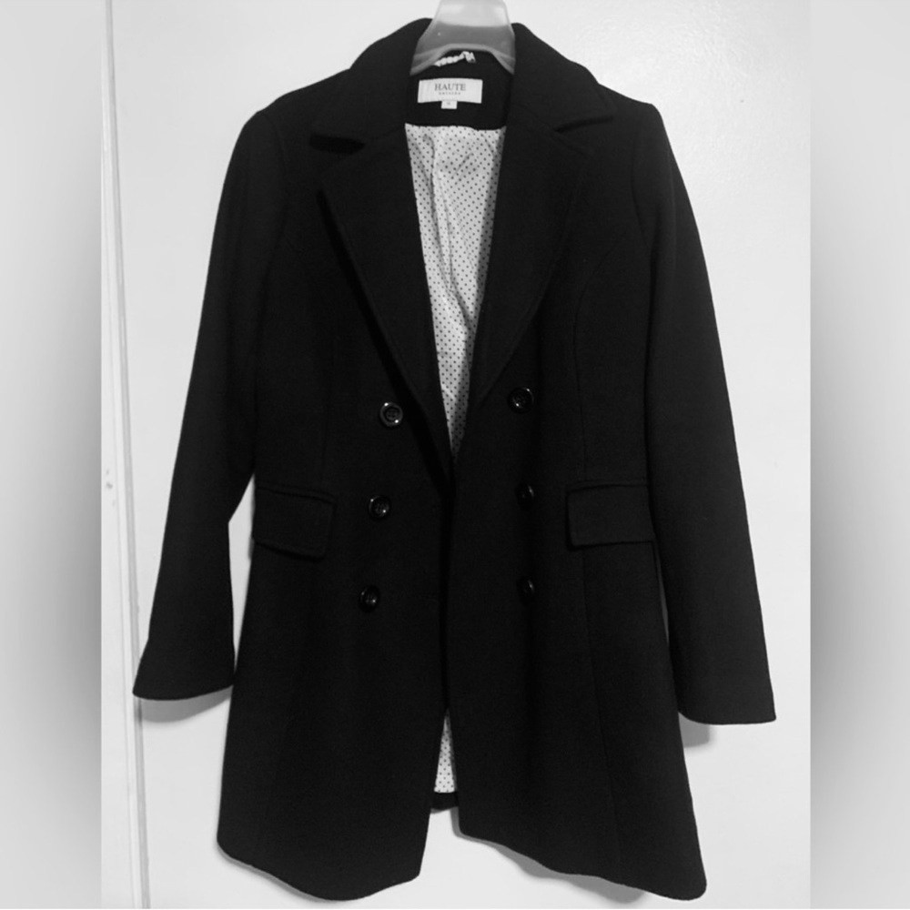 Haute Edition Black Pea Coat